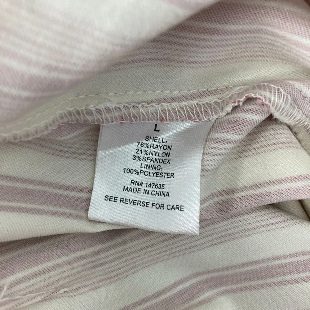 NWT Romeo + Juliet Couture red striped wide leg jumpsuit sz L - Picture 11 of 12